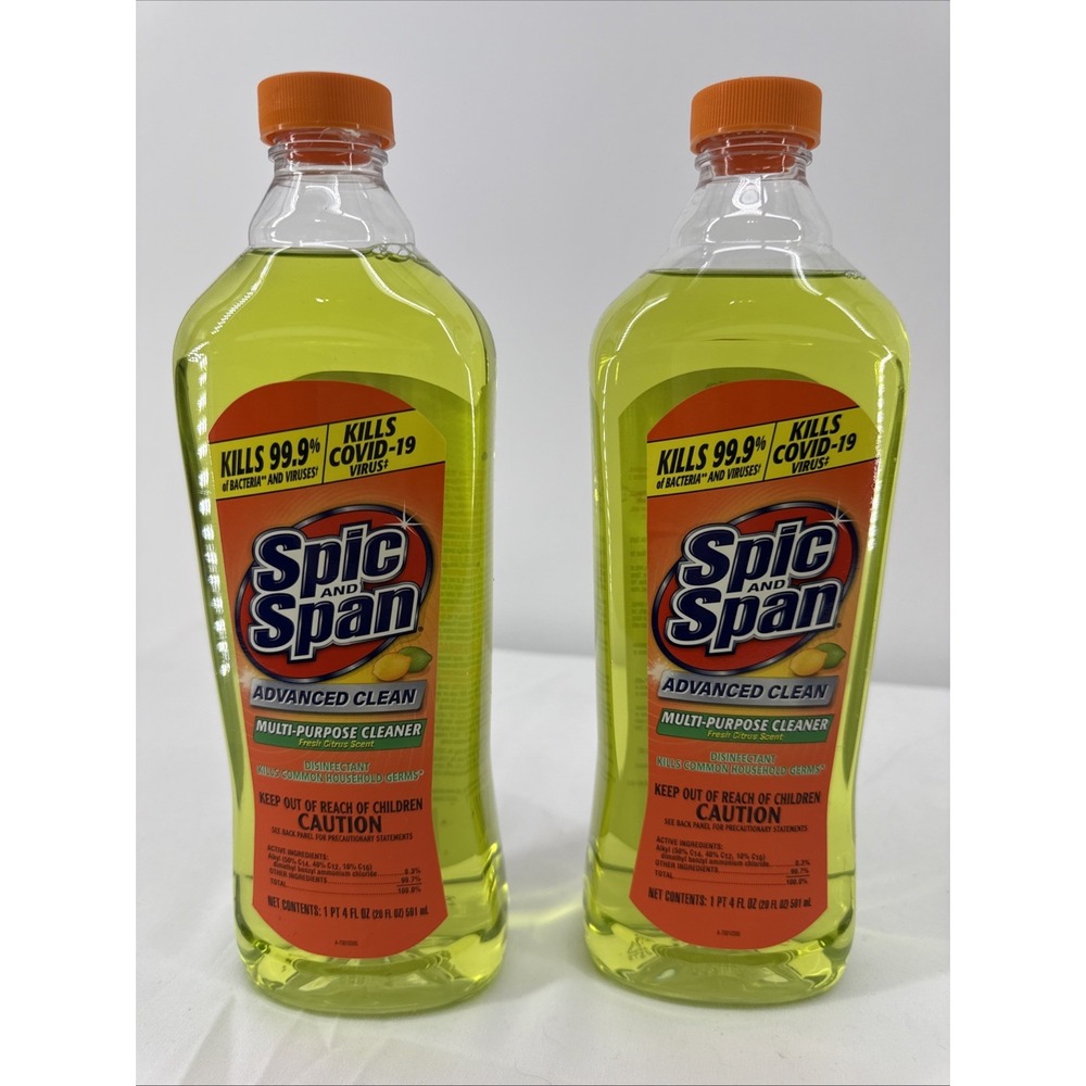 Spic and Span Avance Clean Multi-Purpose Cleaner Fresh CITRUS Scent Pack Of 2